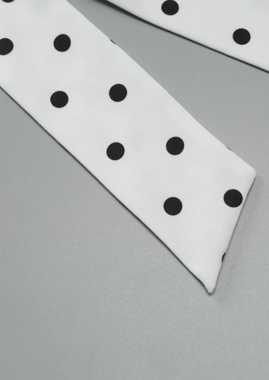 Eloise Asymmetric Polka-Dot Mini Dress