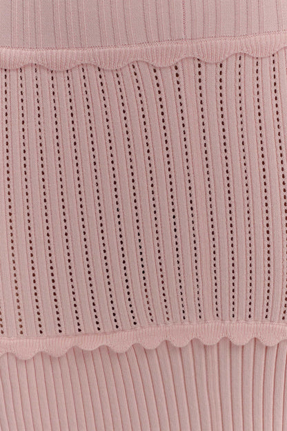 Finley Pointelle Knit Maxi Dress - Baby Pink
