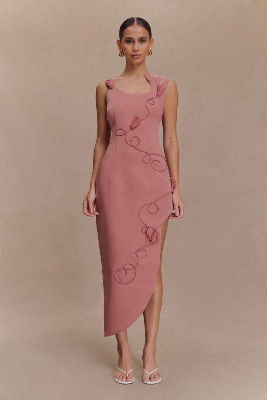 Virginia Midi Dress - Rose