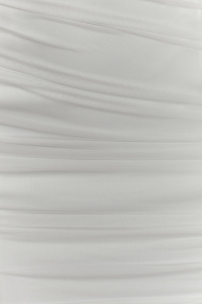 Jianna Strapless Mesh Mini Dress - White