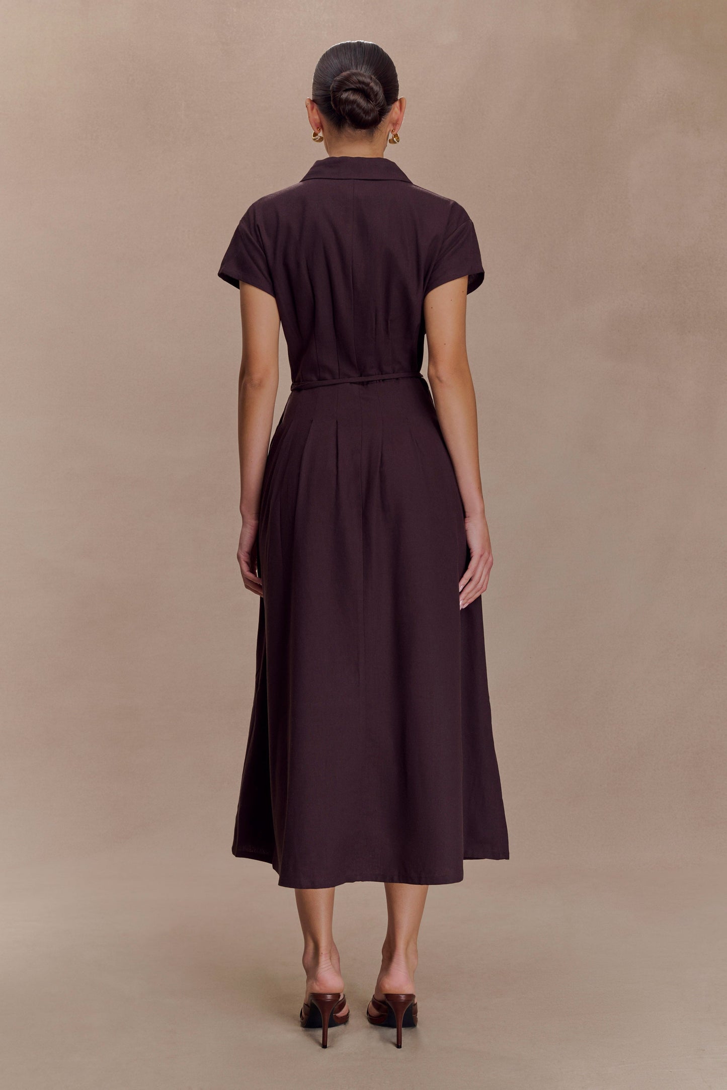 Aysha Midi Dress - Chocolate
