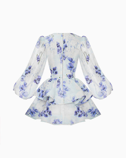 Alondra Floral Puff Sleeve Mini Dress
