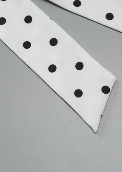 Eloise Asymmetric Polka-Dot Mini Dress