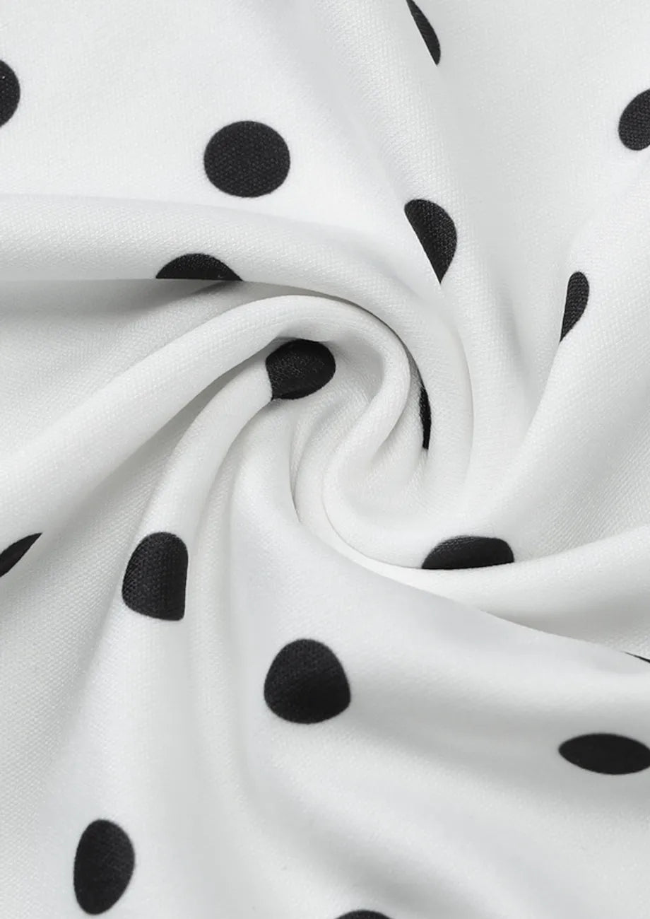 Eloise Asymmetric Polka-Dot Mini Dress