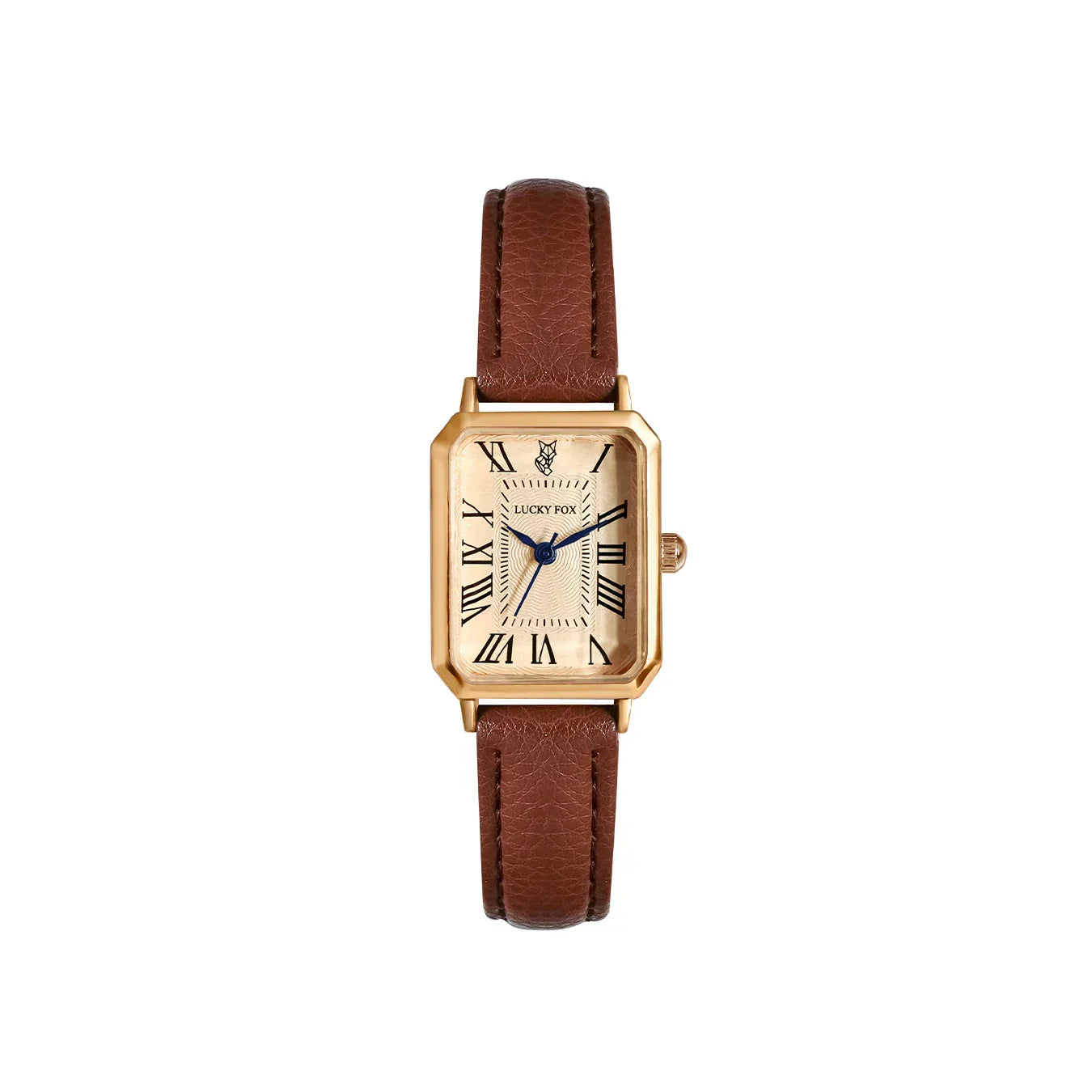 Octavia Square Face Leather Banded Watch