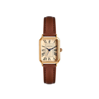 Octavia Square Face Leather Banded Watch