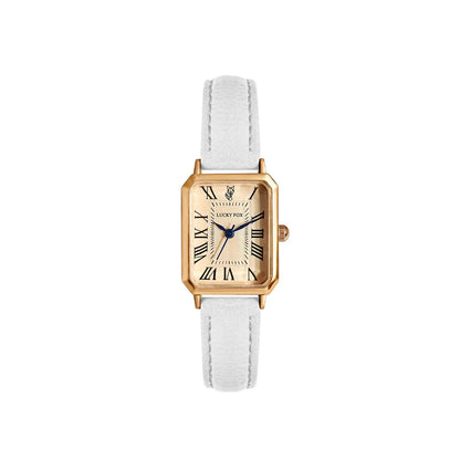 Octavia Square Face Leather Banded Watch