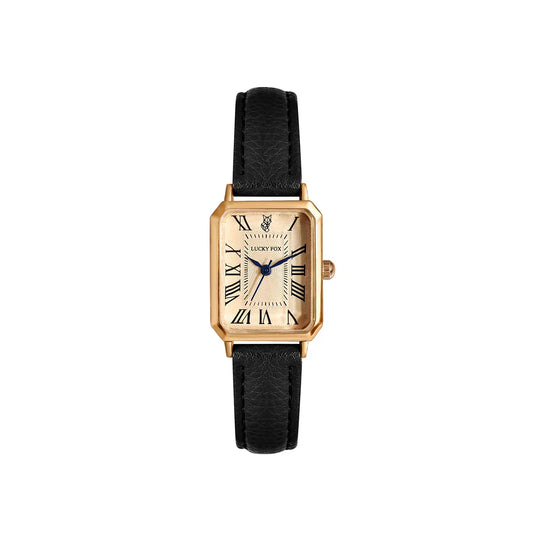 Octavia Square Face Leather Banded Watch