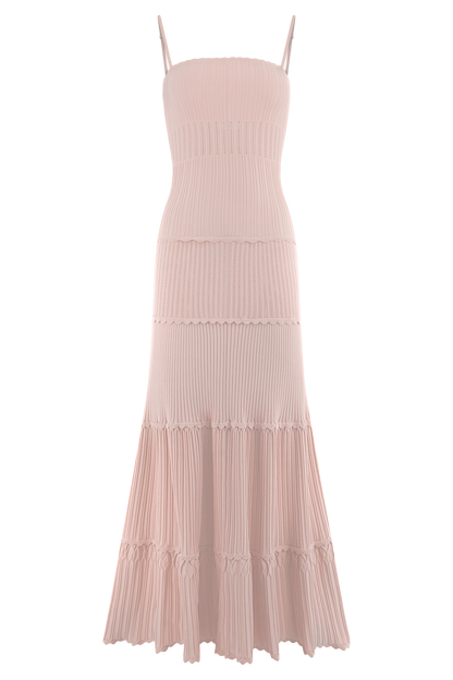 Finley Pointelle Knit Maxi Dress - Baby Pink