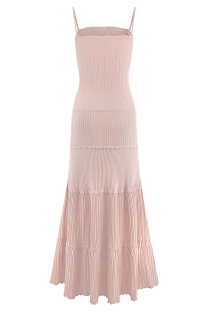 Finley Pointelle Knit Maxi Dress - Baby Pink