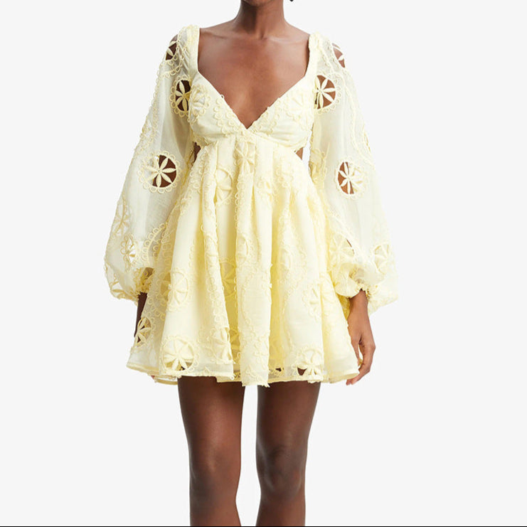 Primavera Embroidered Babydoll Dress