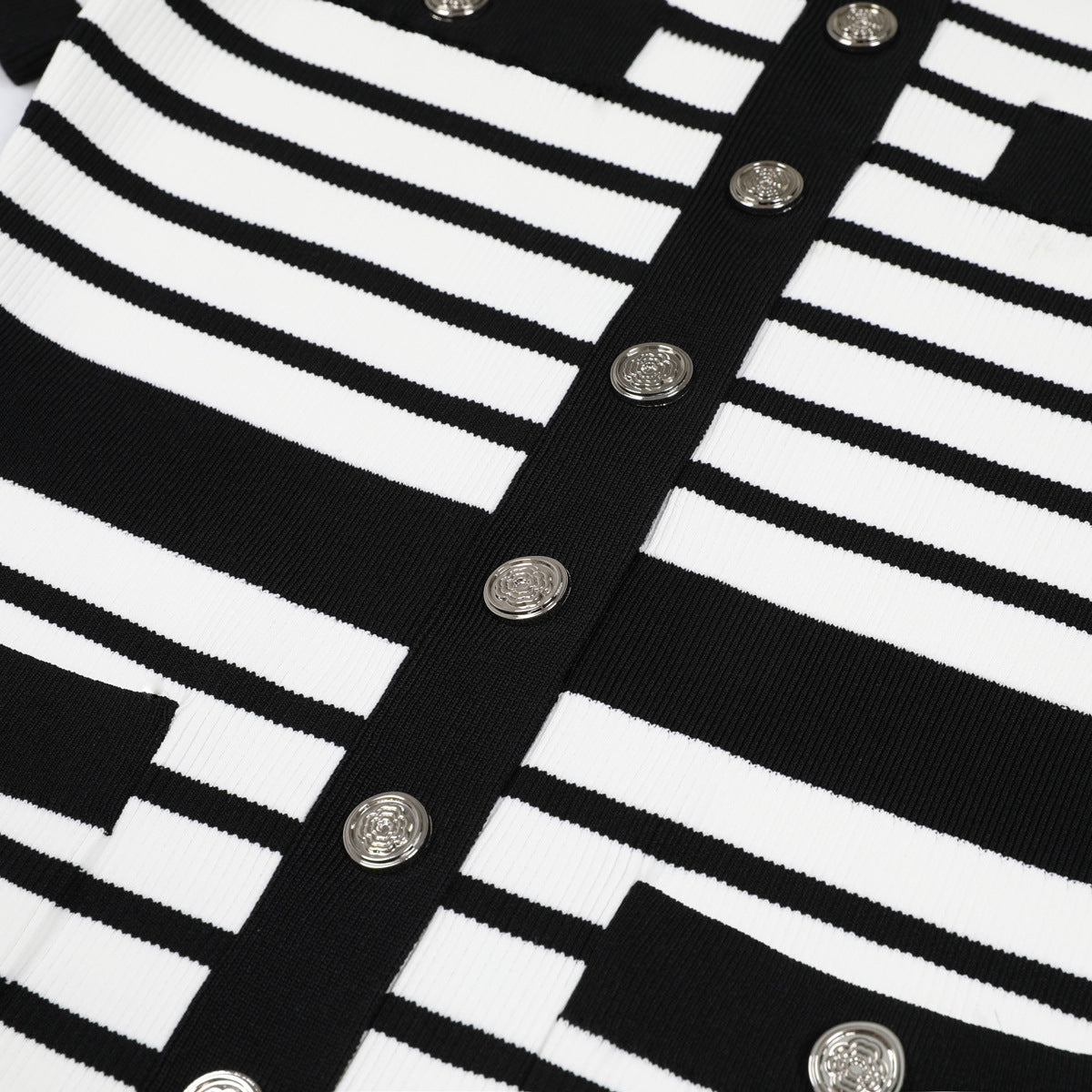 Denise Striped Button-Front Dress