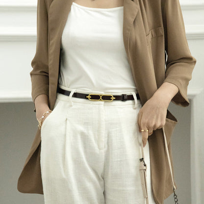 Tara Skinny Leather Belt