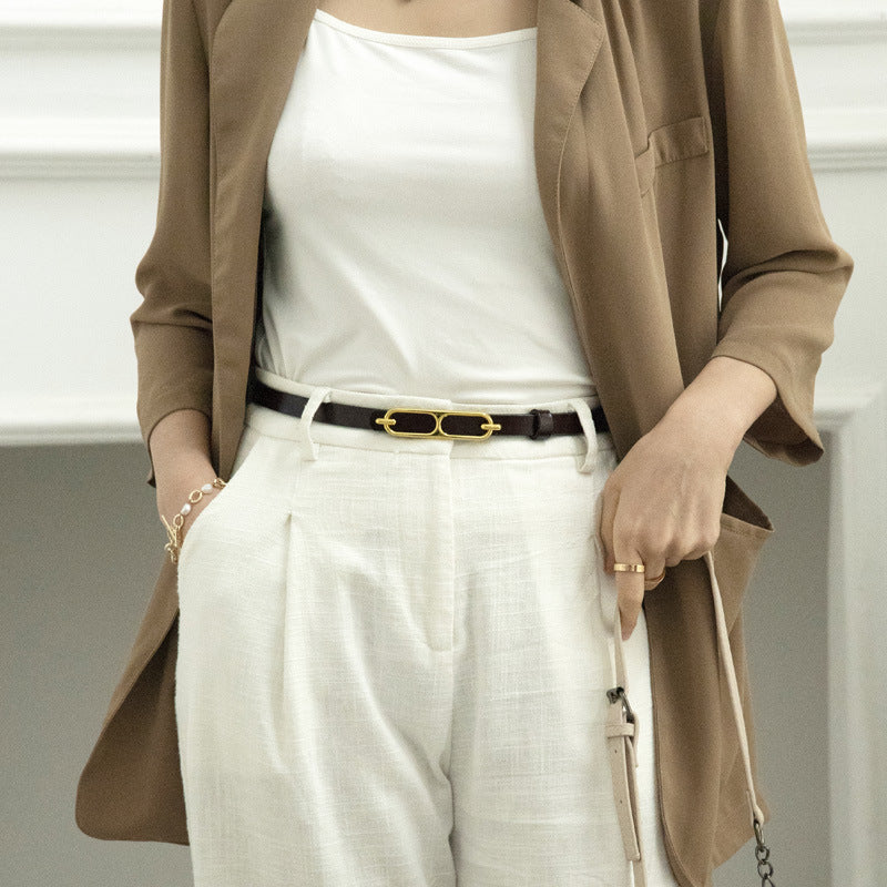Tara Skinny Leather Belt