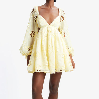 Primavera Embroidered Babydoll Dress