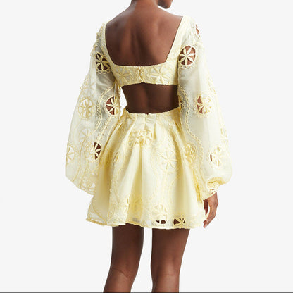 Primavera Embroidered Babydoll Dress