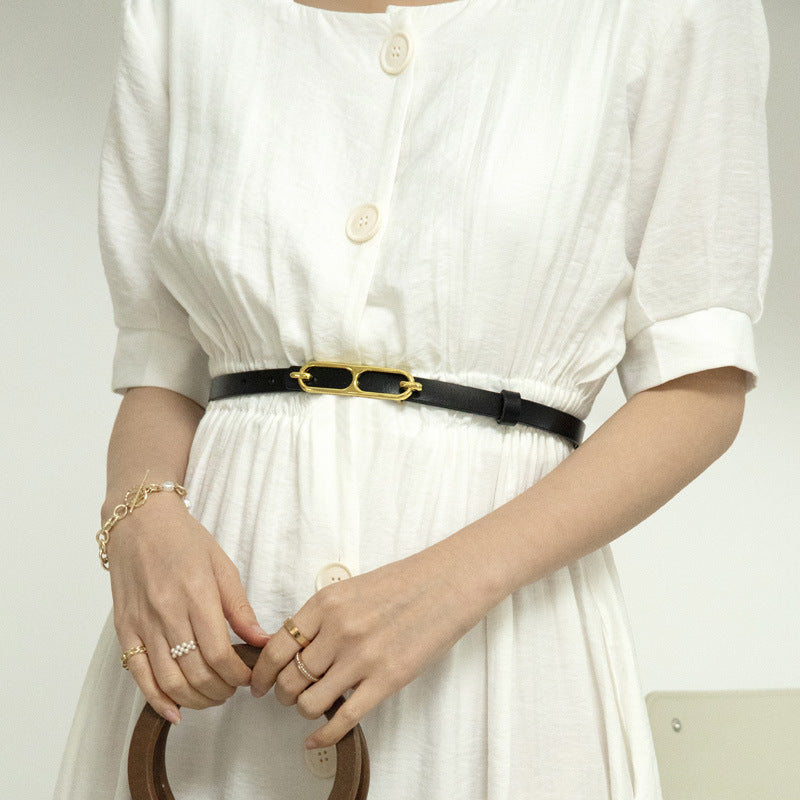 Tara Skinny Leather Belt