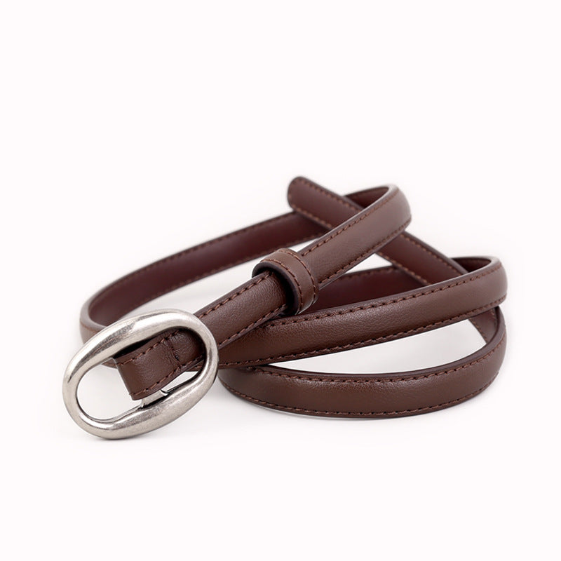 Mallory Skinny Leather Belt