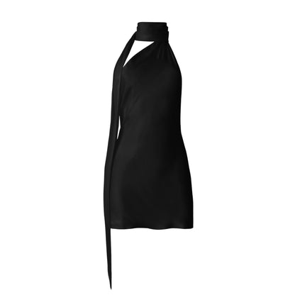 Aphrodite Backless Satin Mini Dress