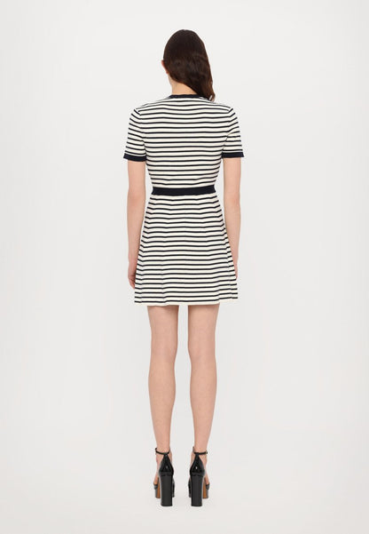 Denise Striped Button-Front Dress